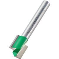 Trend straight router bit, silver with green tip, 12.7mm diameter and cut, model C124X1/4TC.