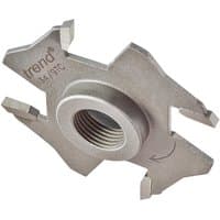 Trend threaded slotter blade, silver with four sharp teeth, central threaded hole for 33 Series M12 arbors.