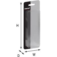 Trend two flute cutter, 12.7mm diameter, silver metal, packaged in clear plastic with black Trend branding.