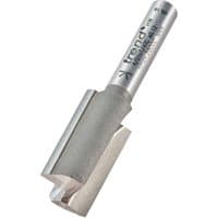 Trend silver two flute cutter, 14mm diameter, cylindrical shank, engraved branding, sharp cutting edges.