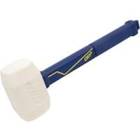 White rubber mallet with blue handle, yellow accents, and Vitrex branding.
