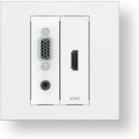 White Vivolink VL-INSTKIT-3M socket-outlet with VGA, HDMI, and audio ports.