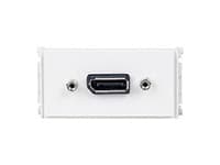 White VivoLink WI221268 socket-outlet featuring a DisplayPort connection, with two mounting screws on either side for easy installation.