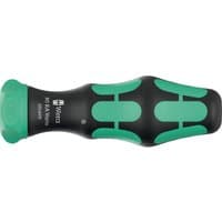 Wera 80 RA Vario Ratchet Screwdriver with black and green ergonomic handle and interchangeable bit holder.