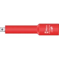 Red Wera 8794 SA Zyklop VDE insulated 1/4" drive socket extension with white branding and square drive end.