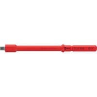 Red Wera Kraftform Kompakt A VDE insulated socket adaptor with 1/4" drive and ergonomic handle design.