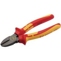 Red and yellow XP1000 VDE Diagonal Side Cutter, 180mm, with insulated handles and sharp cutting edges.
