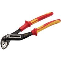 Red and yellow XP1000 VDE water pump pliers, 250mm, with adjustable jaws and ergonomic insulated handles.