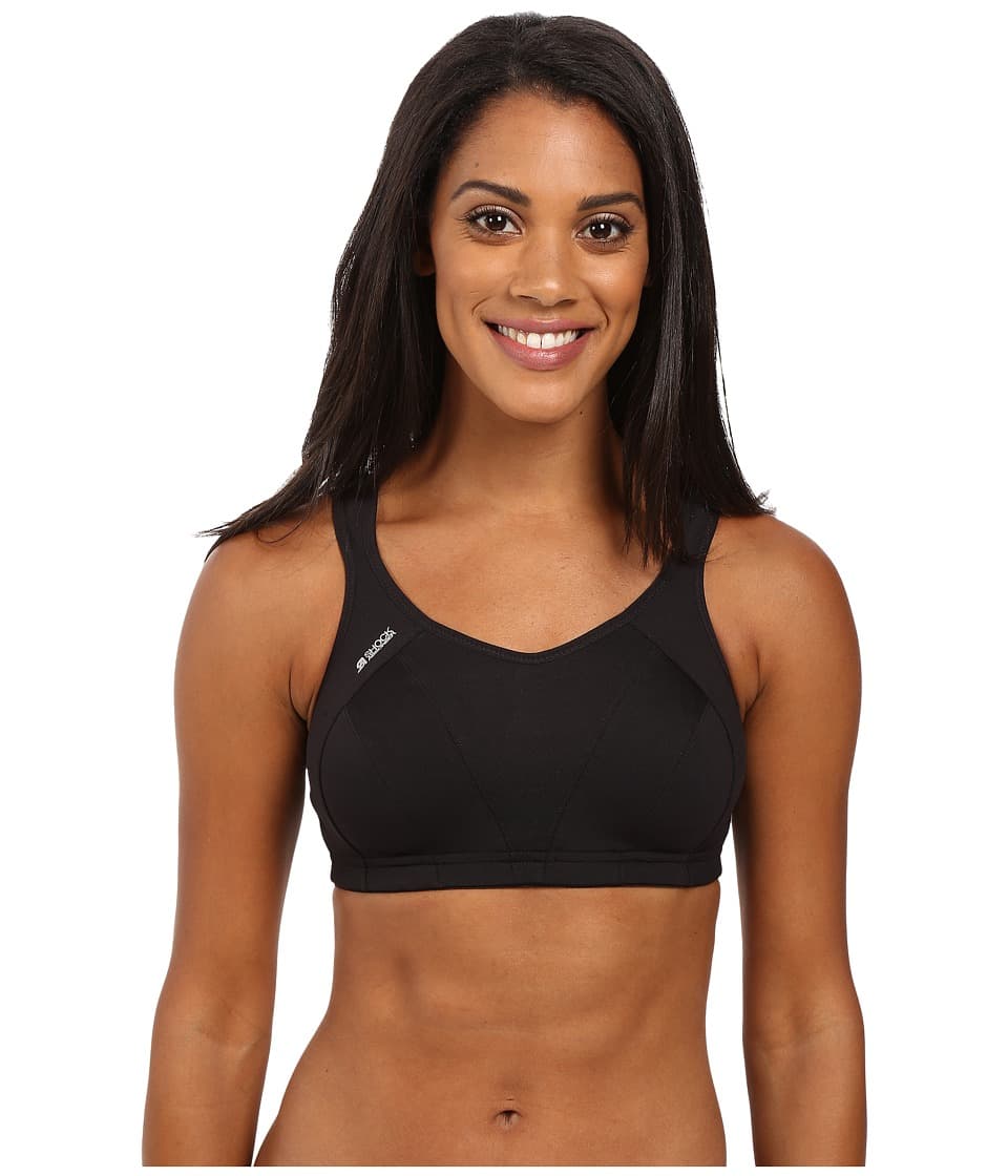 Black Shock Absorber Multi Sports Bra in size 32G, featuring a supportive design, adjustable straps, and a smooth, stretchy fabric ideal for various sports activities.