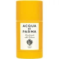 Yellow Acqua Di Parma Colonia deodorant stick with white label and black text, 75ml size.