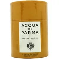 Acqua Di Parma Luce Di Colonia Candle, 200g, in a glossy amber cylindrical jar with white label and black text.