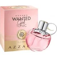Azzaro Wanted Girl Tonic Eau De Toilette 30ml, pink glass bottle with silver cap, next to matching pink box.