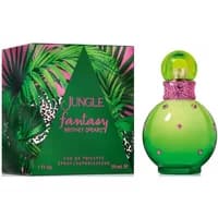 Green ombre bottle of Britney Spears Jungle Fantasy Eau De Toilette 30ml with pink accents and matching box.