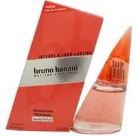 Bruno Banani Absolute Woman Eau De Parfum 30ml, pink cone-shaped bottle, matching pink box with silver band.