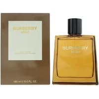 Burberry Hero Eau De Parfum 150ml, amber glass bottle with black cap, next to brown box with gold lettering.