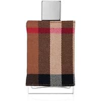 Burberry London Eau De Toilette 100ml with signature plaid fabric cover and silver cap.