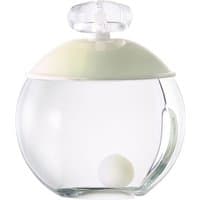 Clear round bottle of Cacharel Noa Eau de Toilette with a pearl inside and a frosted cap, 30ml size.