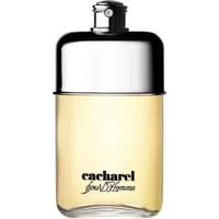 Cacharel Pour L'Homme Eau De Toilette 100ml, clear bottle with silver cap and black text.