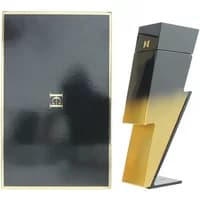 Carolina Herrera Bad Boy Extreme Eau De Parfum 150ml, black and gold lightning bolt-shaped bottle with matching box.