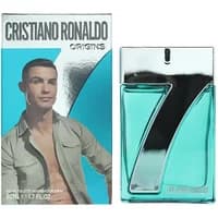 Cristiano Ronaldo CR7 Origins Eau De Toilette 50ml with blue bottle and large silver "7" design.