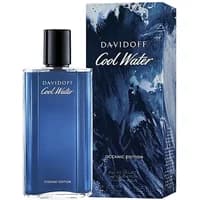 Davidoff Cool Water Oceanic Edition Eau De Toilette 125ml, blue bottle with black cap, ocean-themed packaging.