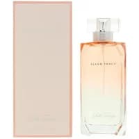 Ellen Tracy English Garden White Freesia Eau De Parfum 100ml in a clear rectangular bottle with a pink gradient box.