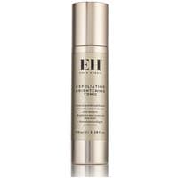 Gold cylindrical bottle of Emma Hardie Exfoliating Brightening Tonic with EH logo and text on the front.