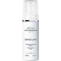 White Esthederm cleansing face foam bottle, 150 ml, with black text and clear cap.