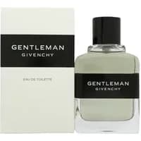 GIVENCHY Gentleman Eau De Toilette 60ml, clear glass bottle with black cap and label, next to white box.