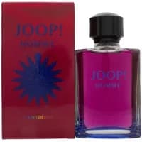 Joop! Homme Neon Edition Eau De Toilette 125ml in a pink and purple bottle with a black cap, red box packaging.