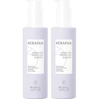 Kerasilk DOUBLE Smoothing Blow Dry Cream 150ml, light purple bottle with white pump and label.