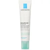 White tube of La Roche-Posay Hydraphase HA UV Light SPF 20 with blue cap and logo.