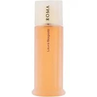 Laura Biagiotti Roma Eau De Toilette 100ml, orange cylindrical bottle with white cap and black text.