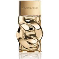 Gold Michael Kors Pour Femme Eau de Parfum 30ml with chain-link design on bottle.