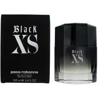 Black XS Eau De Toilette 100ml by Paco Rabanne, black gradient bottle with matching black box.