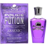 Purple Police To Be Arsenic For Her Eau De Parfum 50ml with skull design, matching box with silver text.