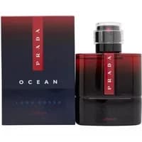 Prada Luna Rossa Ocean Le Parfum 100ml, dark gradient bottle with red stripe and matching box.