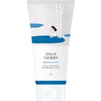 Round Lab Birch Juice Moisturizing Cleanser 150 ml, white tube with blue accents and birch tree illustration.