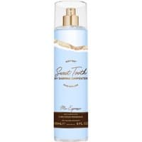 Light blue Sabrina Carpenter Me Espresso Body Mist, 236ml, with gold text and clear cap.