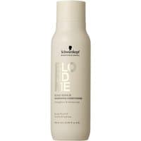 Beige Schwarzkopf BlondMe Bond Repair Nourishing Conditioner bottle, 250ml, with black logo and silver text.