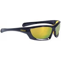 Stanley full frame protective eyewear with yellow mirror lenses and black frame.