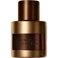 Bronze cylindrical bottle of Tom Ford Oud Minerale Eau de Parfum, 50 ml, with dark brown label and cap.