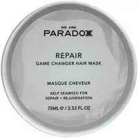 Round white container of WE ARE PARADOXX Game Changer Repair Hair Mask with black text and 75ml size label.