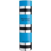 Blue and silver striped cylindrical bottle of YSL Rive Gauche For Women Eau de Toilette 100ml.