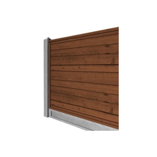 1830mm x 109mm x 94mm Supreme Concrete Intermediate Slotted Fence Post - image 2