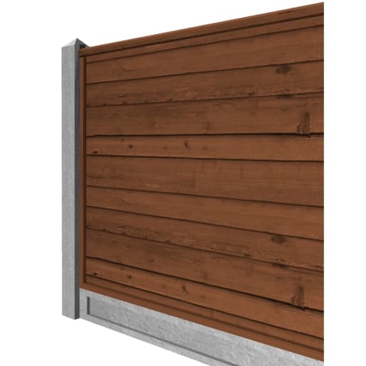 2440mm x 109mm x 94mm Supreme Concrete Intermediate Slotted Fence Post - image 2