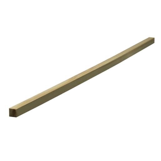 25mm x 25mm redwood square edge timber with a finished size of 20.5mm x 20.5mm, showcasing a smooth, planed surface and natural wood color.