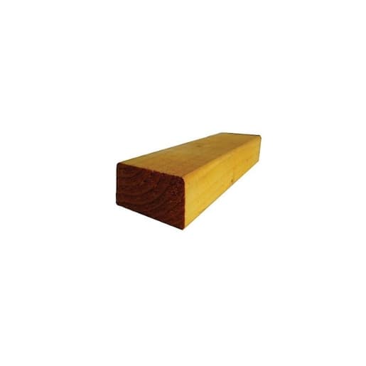 Kiln dried timber studwork in a rectangular shape, measuring 38mm x 63mm x 4.8m, featuring a smooth, light brown finish with a slightly darker edge.