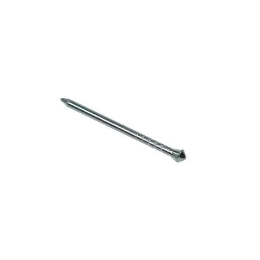 Bright metal panel pin, 25mm in length, featuring a smooth shaft and a flat head, packaged in a 1/2kg quantity by 4Trade.