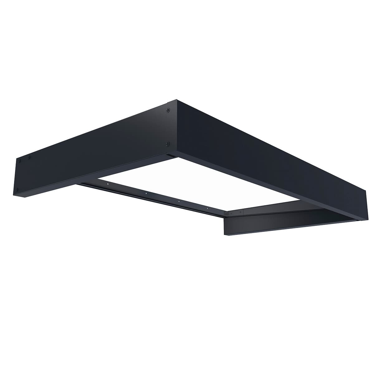 Grey clear door canopy made of durable polycarbonate with a sleek design, measuring 5'3" x 3'1", featuring a sturdy frame for protection against the elements.
